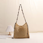 Summer Straw Woven Bag With Lace Up Pattern Suitable For Women Beach Vacation Beach Bag Bella Mia