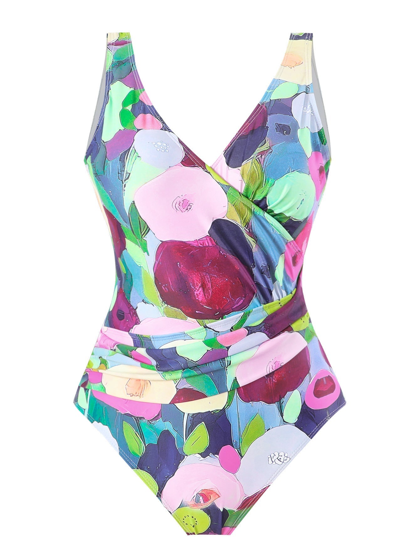 Two Piece Set Swimsuit Cross Belly Covering Printed Backless Sheath Dress Swimsuit Bella Mia