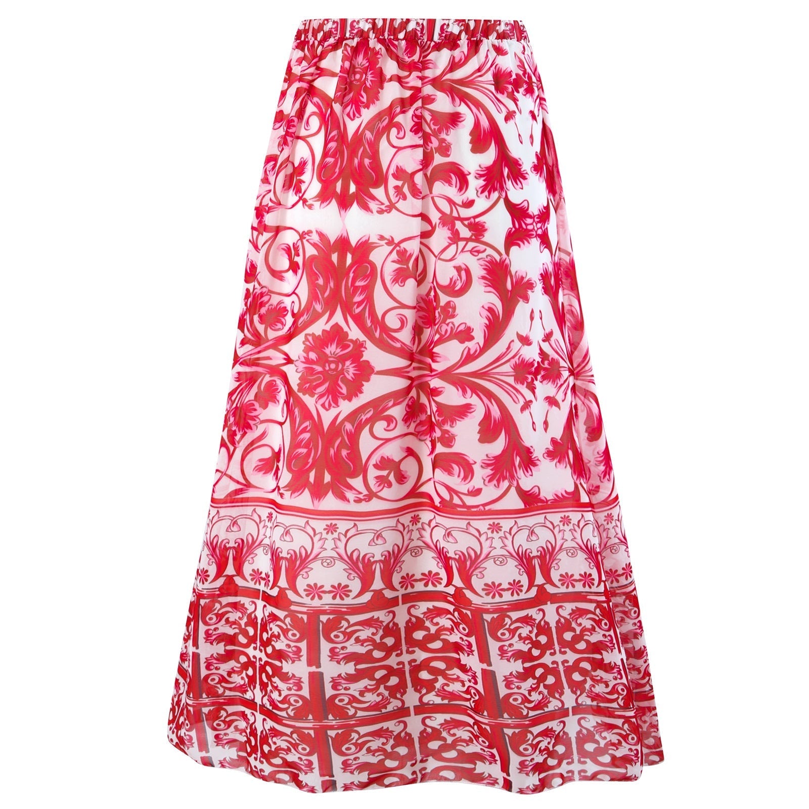 Spring Sexy Swimsuit Women Conservative Warm Printed Swimsuit Wrap Skirt Set Bella Mia