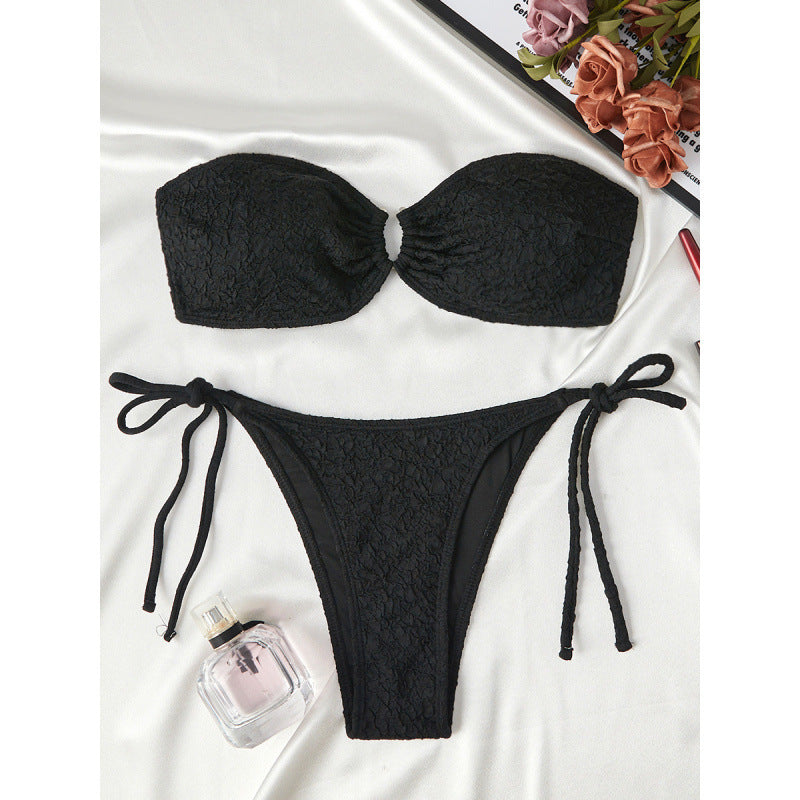 Solid Color Sexy Swimsuit Women Split Bikini