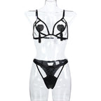 Crystal Tassel Embellished Chest Paste Sexy Low Cut Underclothes Artificial Rhinestone Simple Exquisite Hollow Out Cutout-out Sexy Two Piece Set Bella Mia