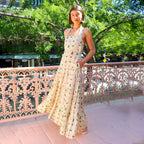 Sweet Printed Sleeveless Halter Dress Women Sexy Big Backless A line Dress Bella Mia