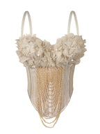 Arrival Handmade Floral Tassel Suspender Vest Sexy Backless Tube Top Outer Wear Boning Corset Corset Body Shaping Bella Mia
