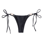 Solid Color Lace up Three Point Sexy Split Bikini Brazilian Beach Triangle Swimming Trunks Swimsuit Bella Mia