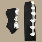 Sexy Cutout Leaf Decoration One Piece Swimsuit Women Bella Mia