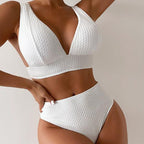 Ladies Bikini Solid Color Backless Beach Swimsuit Summer Sexy Women Swimsuit Bikini Bella Mia