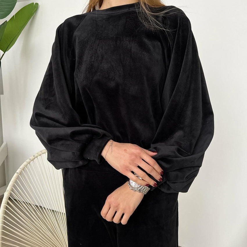 Autumn Winter Long Sleeved Trousers Comfortable Pajamas Women Warm Loose Outerwear Homewear Bella Mia