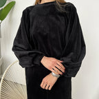 Autumn Winter Long Sleeved Trousers Comfortable Pajamas Women Warm Loose Outerwear Homewear Bella Mia