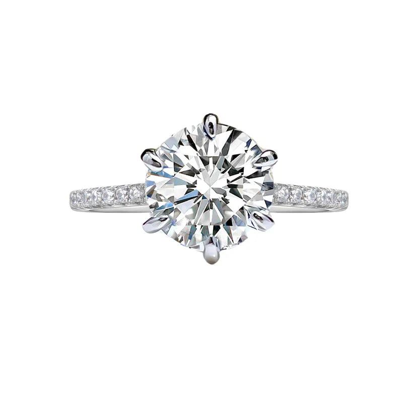 Flash Super Realistic Carat 925 Silver Couple Diamond Ring