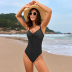 Lace Swimsuit Solid Color One Piece Swimsuit for Women Bella Mia