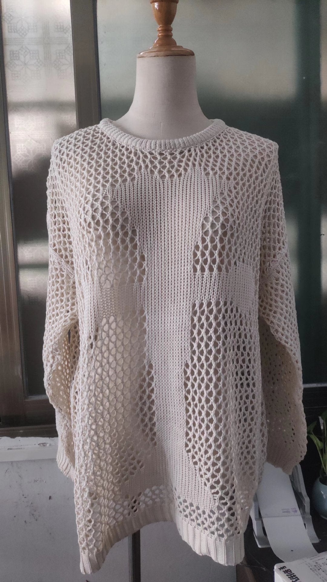 Round Neck Hollow Out Cutout Long Sleeved Criss Cross Blouse Summer See through Sexy Top Beach Sweaters Bella Mia