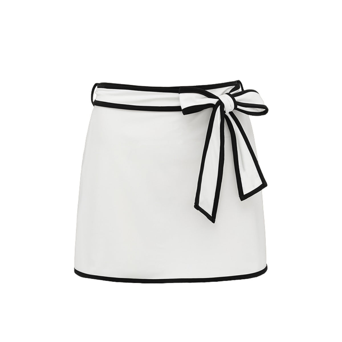 Swimsuit Black White Color Matching Sweet Girl Bow Swimsuit Women White Skirt Bella Mia