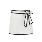 Swimsuit Black White Color Matching Sweet Girl Bow Swimsuit Women White Skirt Bella Mia