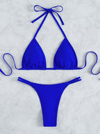 Crystal Diamond Lanyard Halter Triangle Bag Sexy Thong Beach Bikini Bella Mia