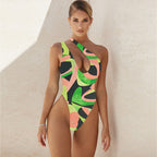 Swimsuit One Shoulder One Piece Swimwear Women Bikini High Waist Backless Sexy Women Bella Mia