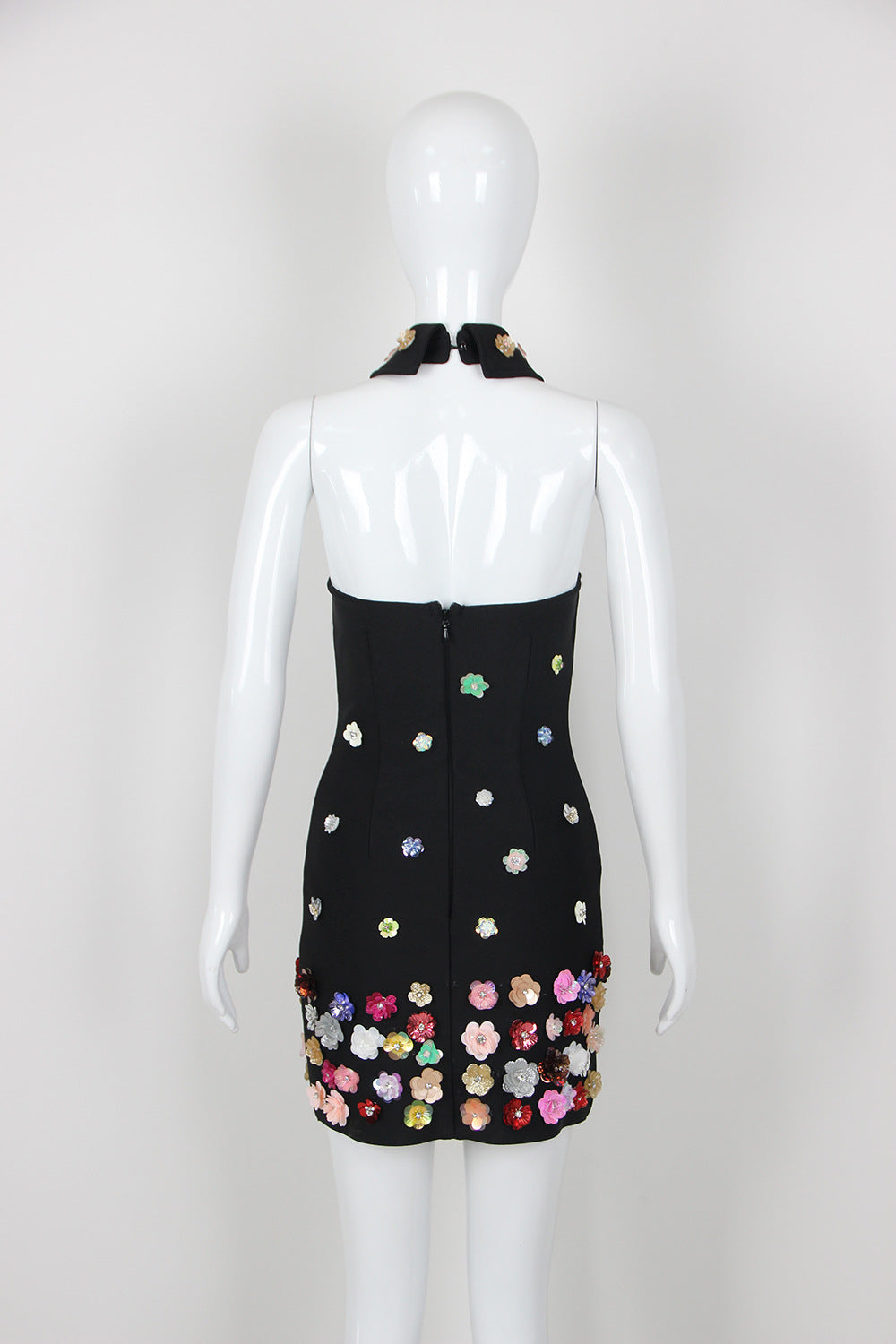 Spring Sexy Handmade Floral Halter Bandage One Piece Dress Short Bandage Dress for Women Bella Mia