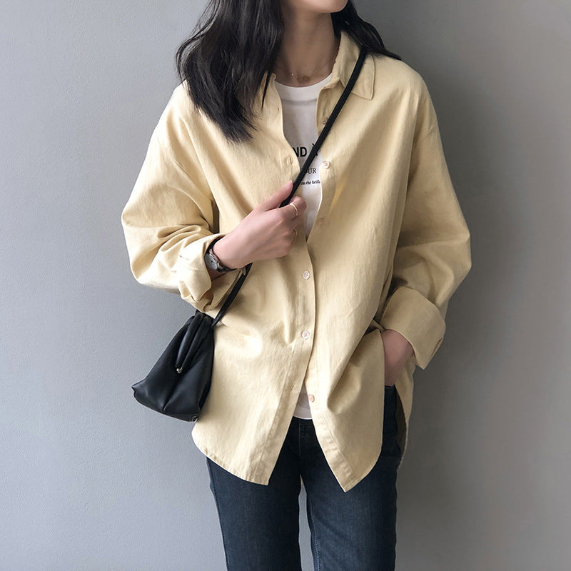 Simple Graceful Shirt Women Spring Loose Casual Shirt Bella Mia