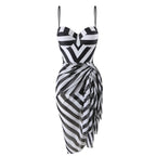 Bikini Swimsuit Geometric Abstract Printed Steel Bracket Push up Swimsuit Bella Mia