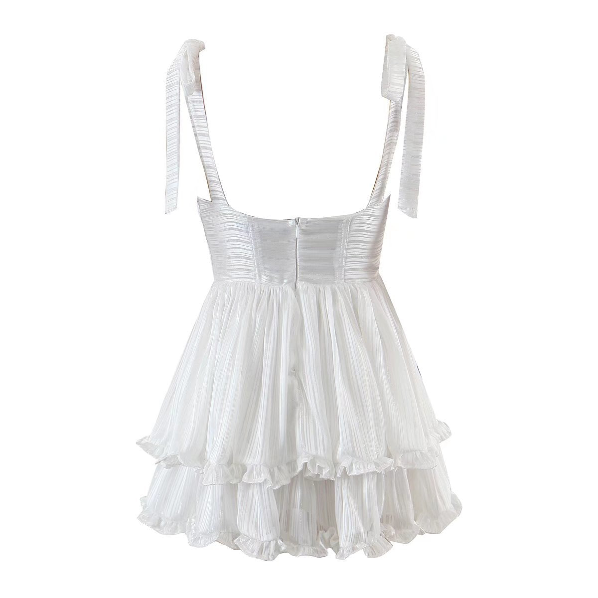 Spring Women Clothing Sexy Three Layer Colorful Silk Chiffon Sling Dress Large Swing Dress Bella Mia