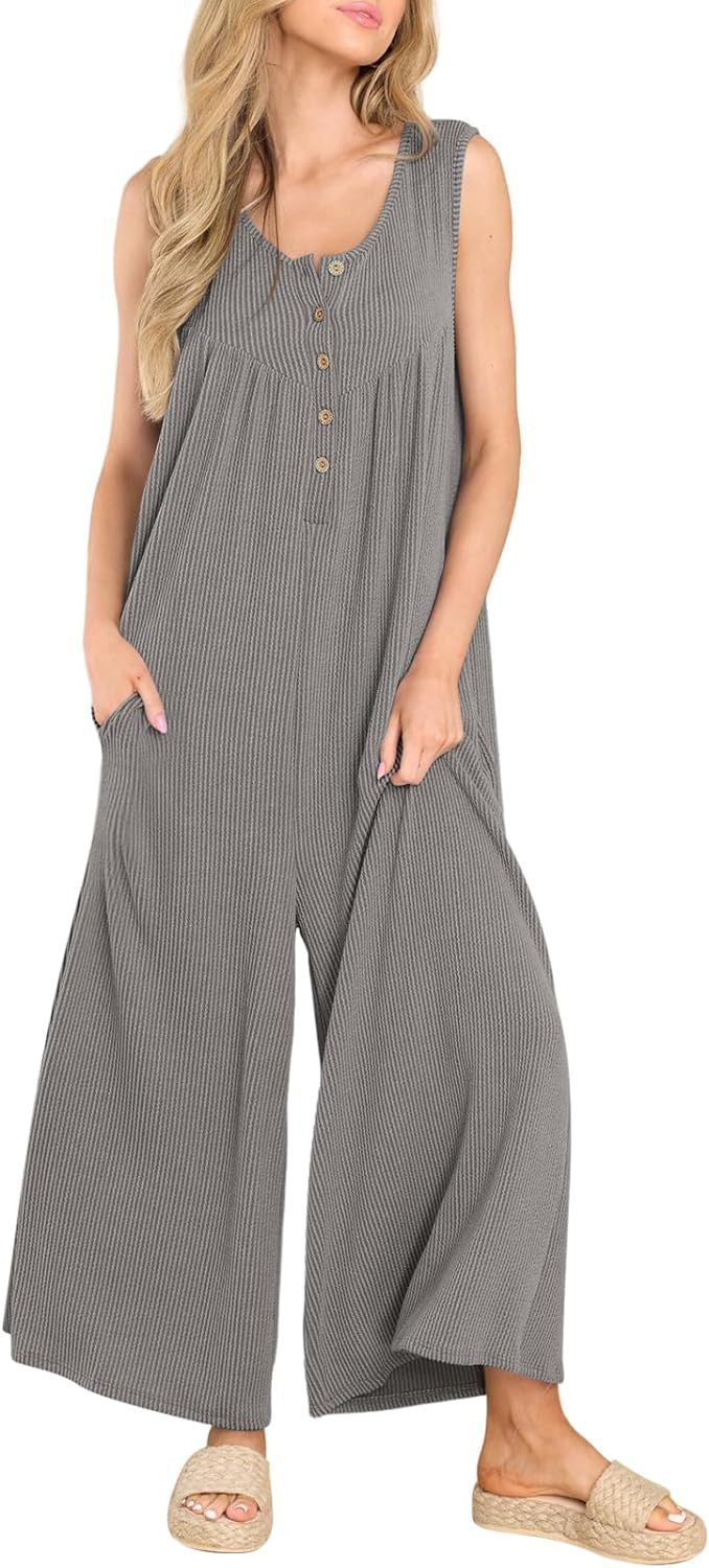 Autumn Winter Women Fresh Casual Women Pocket Jumpsuit Bella Mia