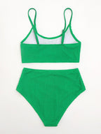 Bikini Solid Color Snake Cloth High Waist Sexy Bikini Swimsuit Swimwear Women Bella Mia