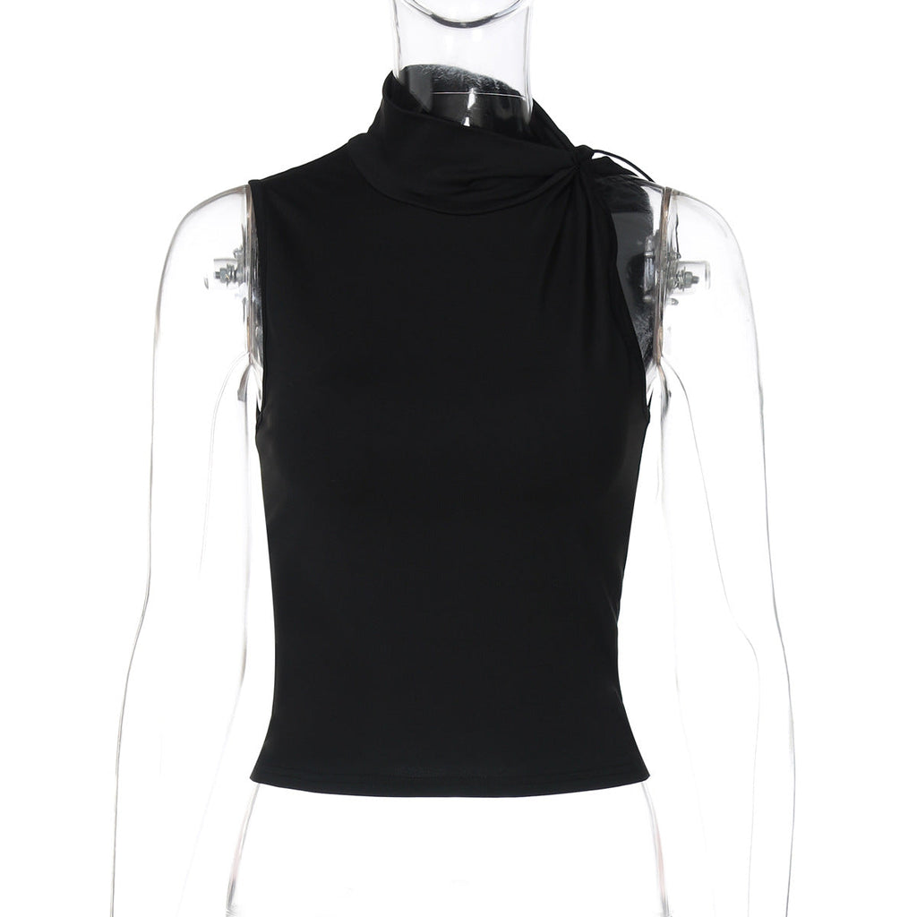Slim Vest Women Summer Button Sleeveless Top Women Niche Bella Mia