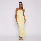 Women Clothing Summer Elegant Tube Top Package Hip Long Dress Bella Mia