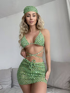 Drawstring Strap Sexy Three Piece Set Swimsuit Bikini Strap Bella Mia
