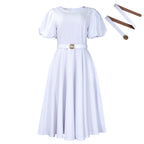 Women Clothing round Neck Puff Sleeve High Waist Dress Bella Mia