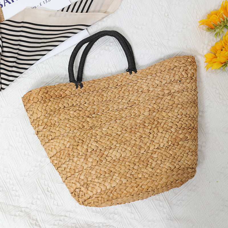Large Capacity Straw Bag All Match Simple Portable Natural Grass Hand Woven Bag Women Vacation Beach Bag Bella Mia