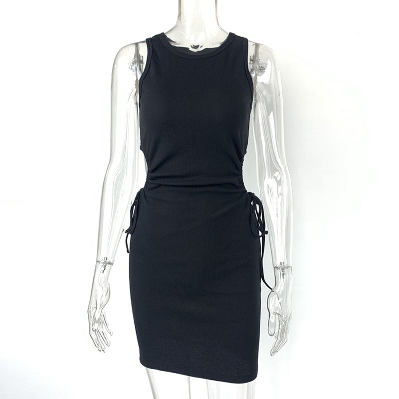 Summer Women Clothing Sexy Slim Fit Hip dress Hollow Out Cutout Out Pleating Cropped Outfit Slimming Dress Bella Mia