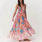 Summer Positioning Printing Slip Dress Loose Casual Holiday Dress Women Bella Mia