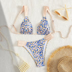 Split Printed Swimsuit Ladies Belt Chest Pad Sexy Bikini Floral Bikini Swimsuit Bella Mia
