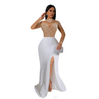 Women Wear Drilling Split Maxi Dress Bella Mia