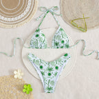 Split Swimsuit Sexy Women Fission Swimsuit Tropical Leaf Printed Swimsuit Bella Mia
