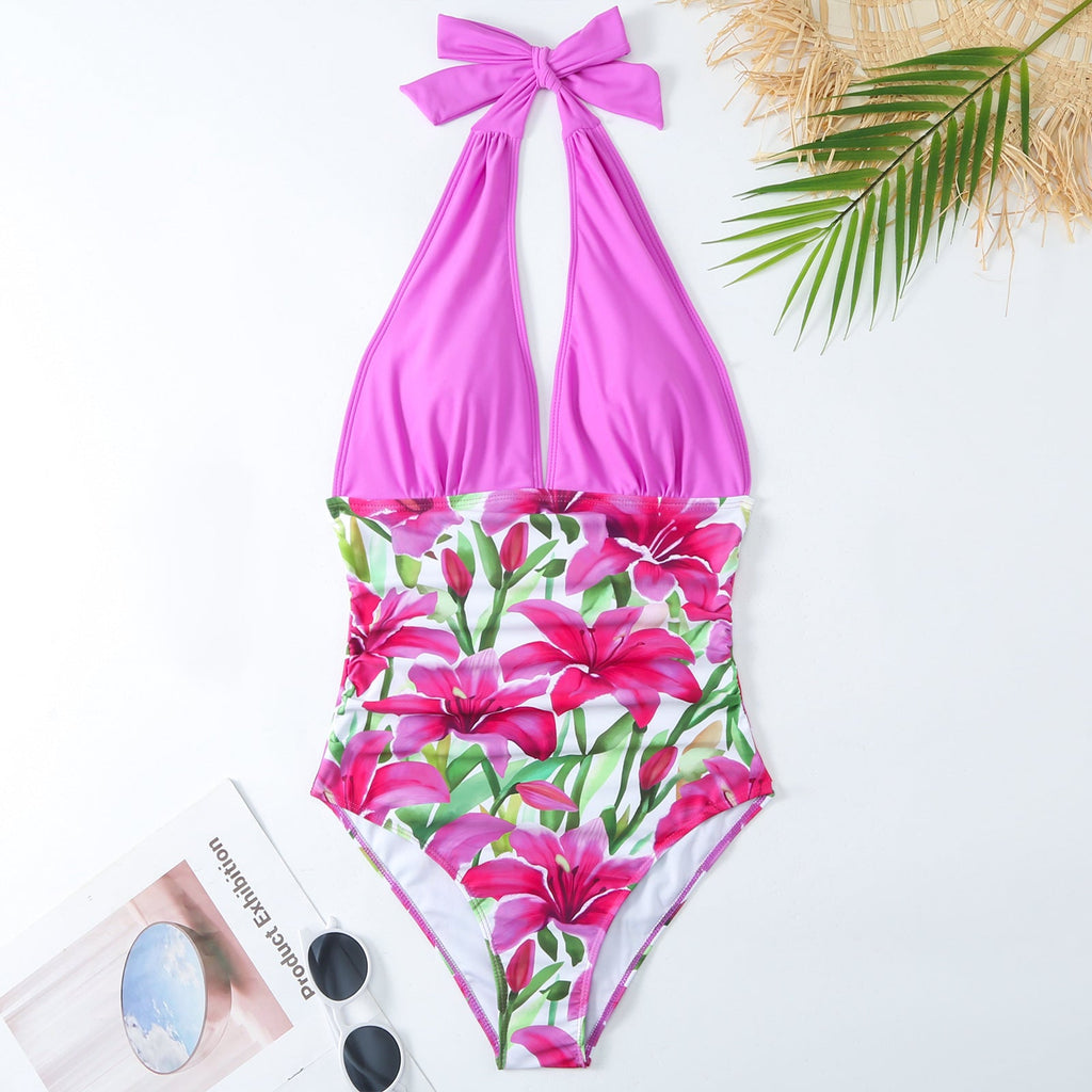 One Piece Springs Conservative Covering Belly Thin Backless Sexy Skirt Swimsuit Women Chiffon Beach Dress Bella Mia