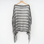 Sexy Mesh Sunscreen Striped Sunscreen Shawl Scarf Lady Shawl Towel Bella Mia