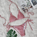 Sexy Bikini Handmade Beaded Swimsuit Crystal Diamond Split Women Swimsuit Guest Bella Mia
