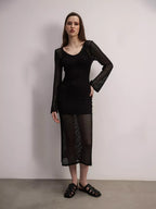 Summer Beach Dress Sexy Cutout See through Sun Protection by the Sea Beach Cover Up Knitted Dress Bella Mia