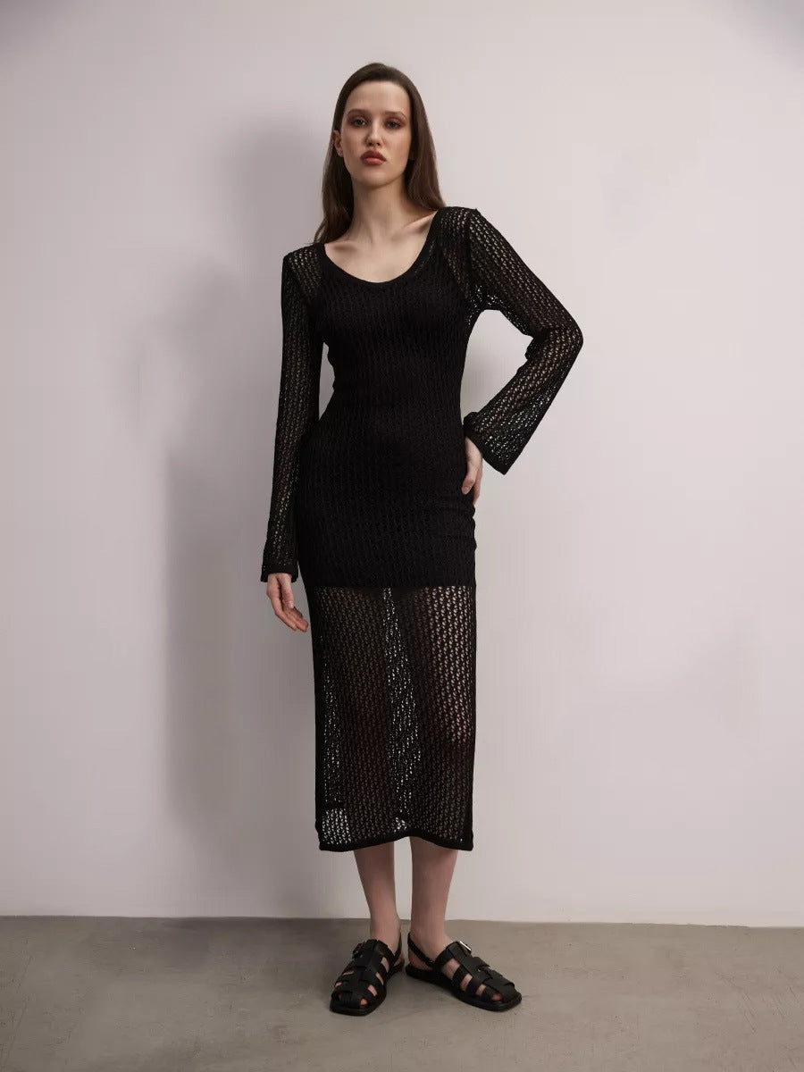 Summer Beach Dress Sexy Cutout See through Sun Protection by the Sea Beach Cover Up Knitted Dress Bella Mia