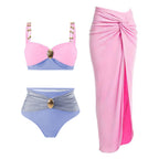 Bikini Three Piece Sets How Many Sexy Swimsuit Women Split Solid Color Swimsuit Bella Mia