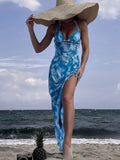 Swimwear Blooming Three Piece Bikini Sexy Neck Bikini Women Dress Split Swimsuit Bella Mia