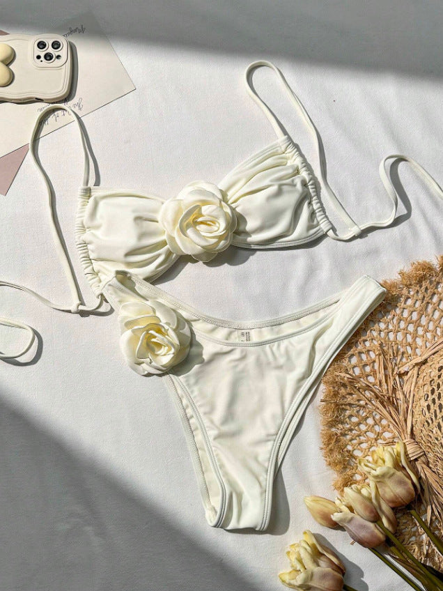 Three Dimensional Floral Sexy Bikini Swimsuit Women Vacation Beach Bikini Swimsuit Bella Mia