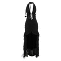 Spring Women Elegant Sexy Cutout Halter Mesh Stitching Trailing Dress Women Bella Mia