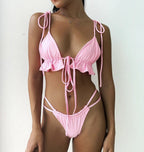 Swimsuit One-Piece Backless Sexy Solid Color Bikini Swimsuit Women Bikini Bella Mia