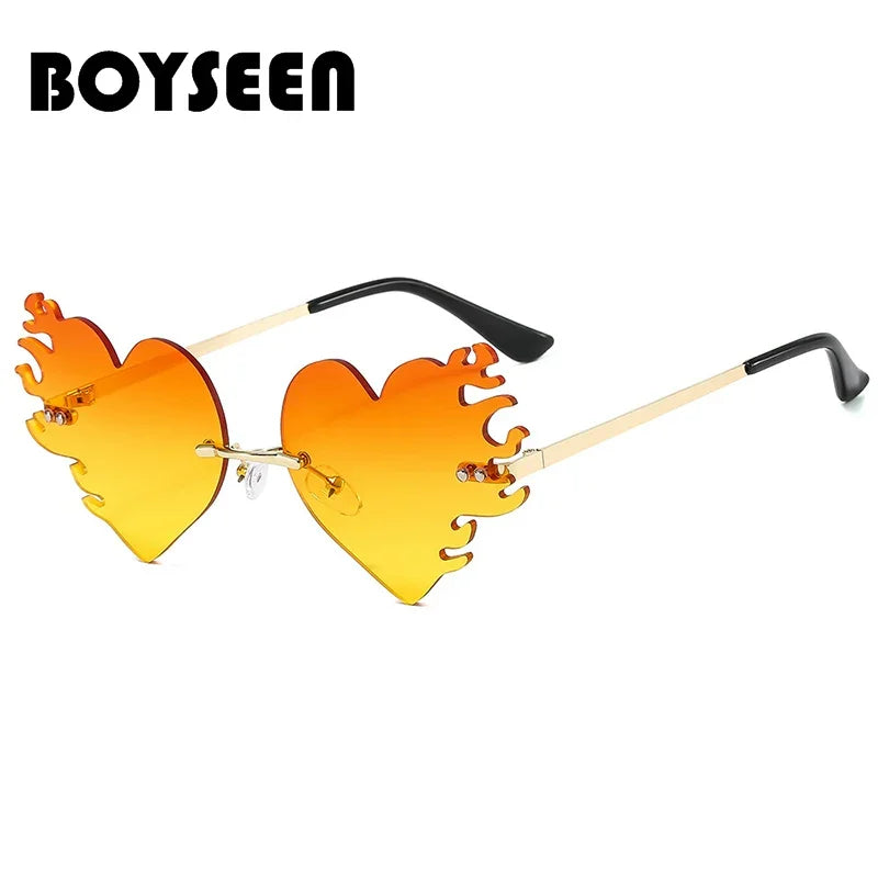 Frameless Heart Sunglasses Gradient Luxlife Brands