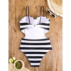 Bikini Swimsuit Geometric Abstract Printed Steel Bracket Push up Swimsuit Bella Mia