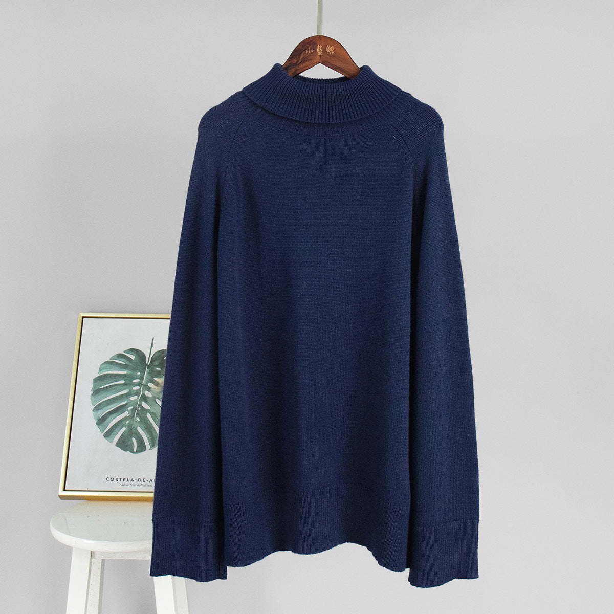 Wool Turtleneck Sweater Autumn Winter Loose Pullover Sweater Thermal Knitting Sweater for Women Bella Mia