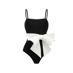 One Piece Swimsuit Women Bow Cover Belly Slimming Swimsuit Bella Mia