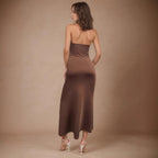 V neck Elegant Halter Dress Women Summer High Grade Sexy Sheath Dress Bella Mia